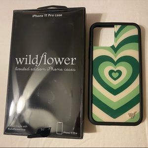 Limited edition matcha green heart phone case